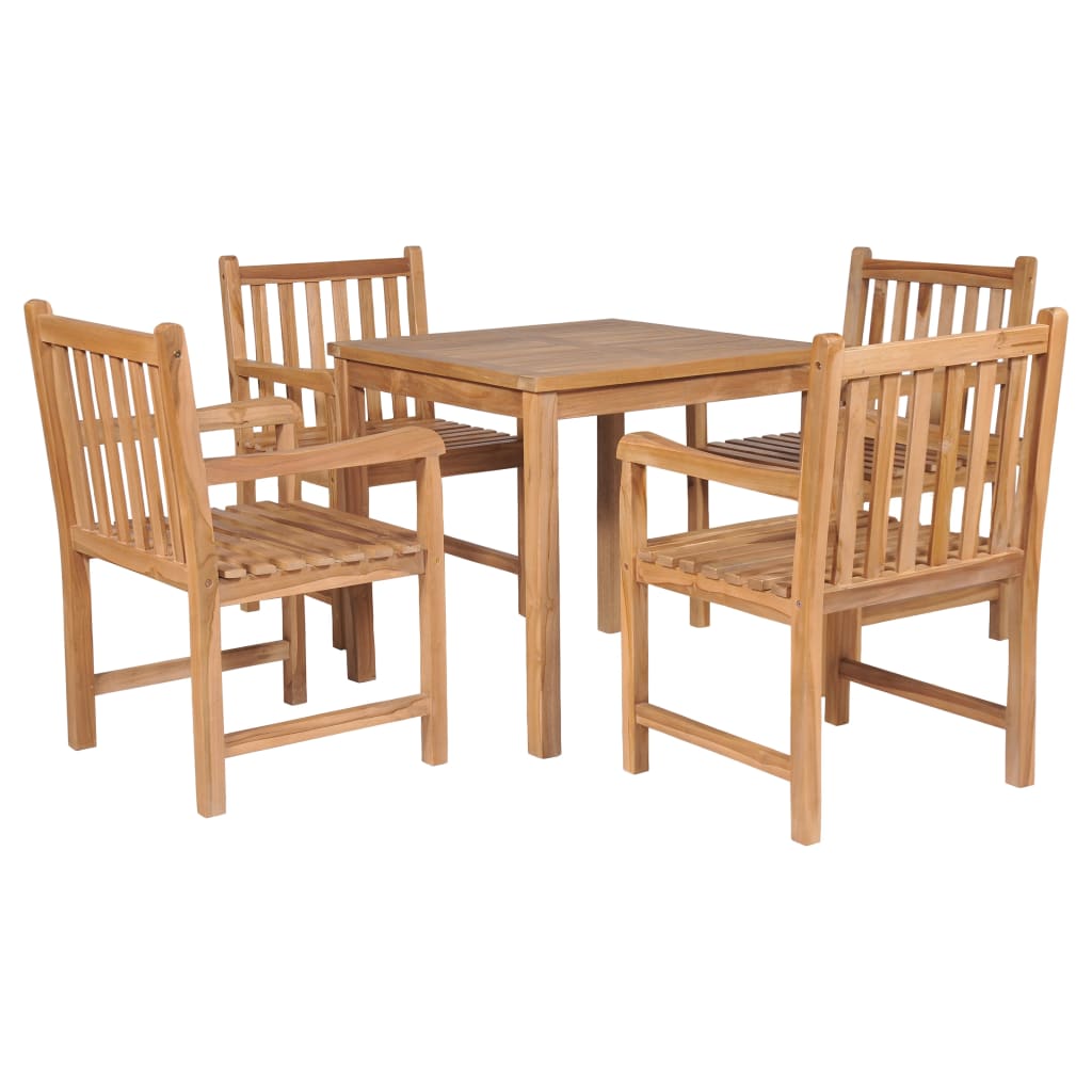 vidaXL 3-teiliges Garten-Ess-Set 80 x 80 cm Massivholz Teak