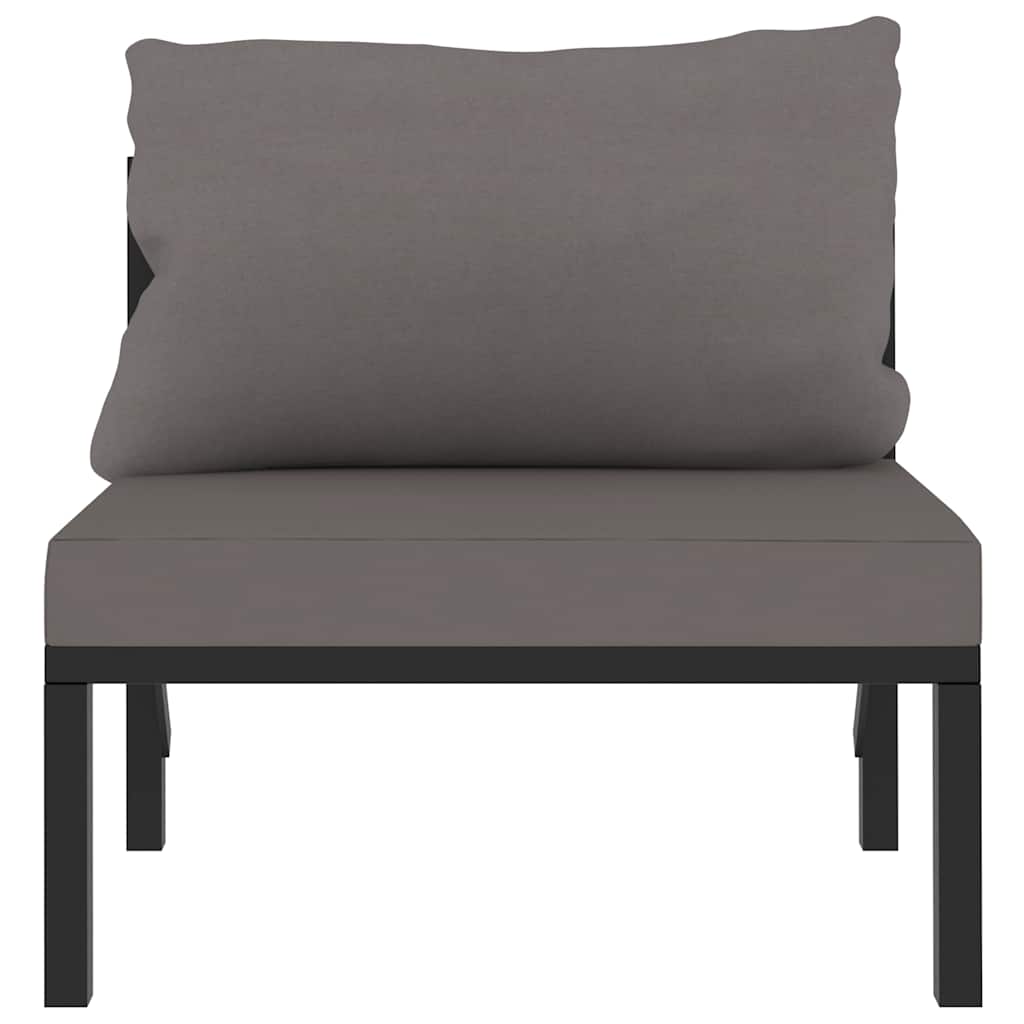 vidaXL Sofa-Eckelement mit Rechter Armlehne Poly Rattan Anthrazit