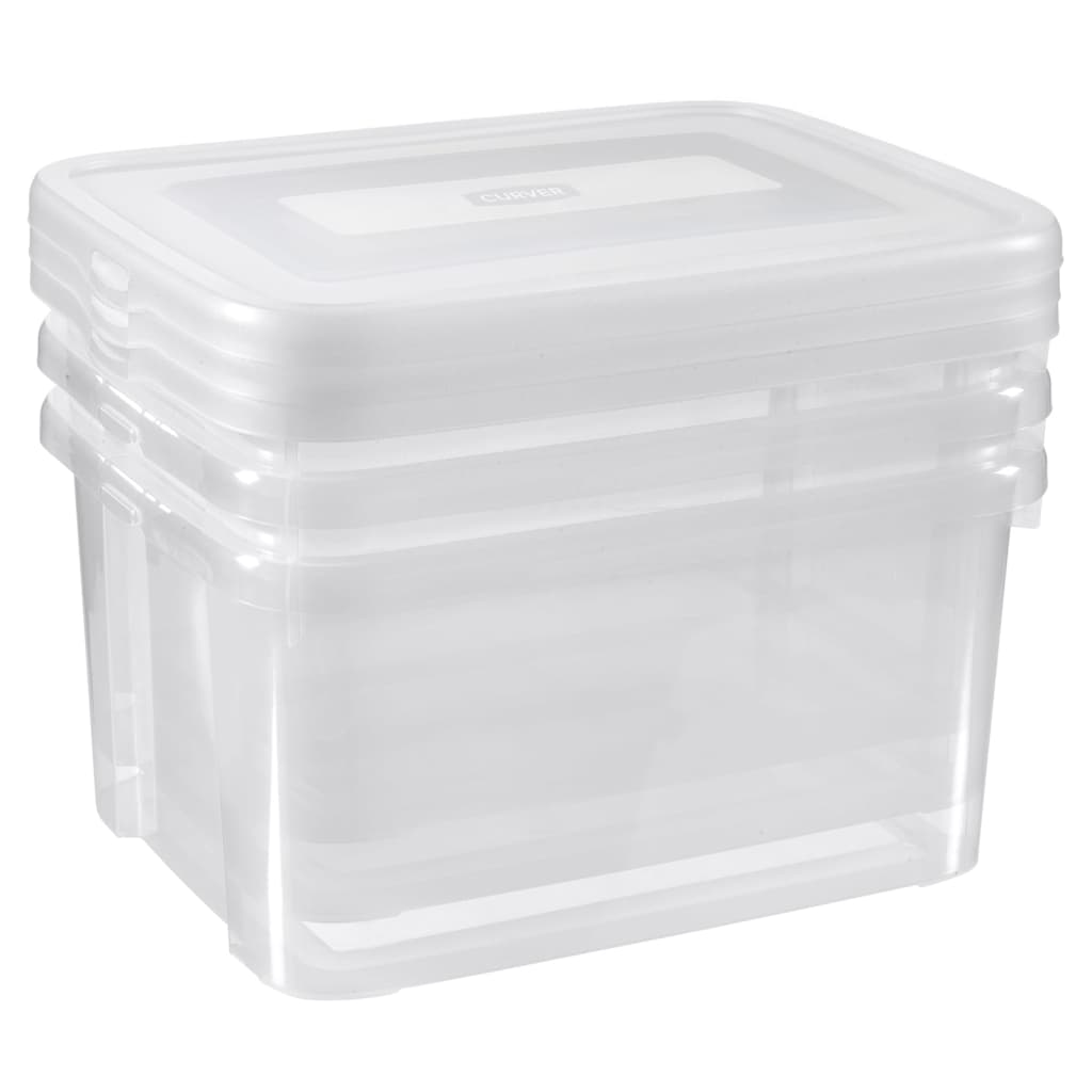 Storage Box Set Handy 3x25L Transparent