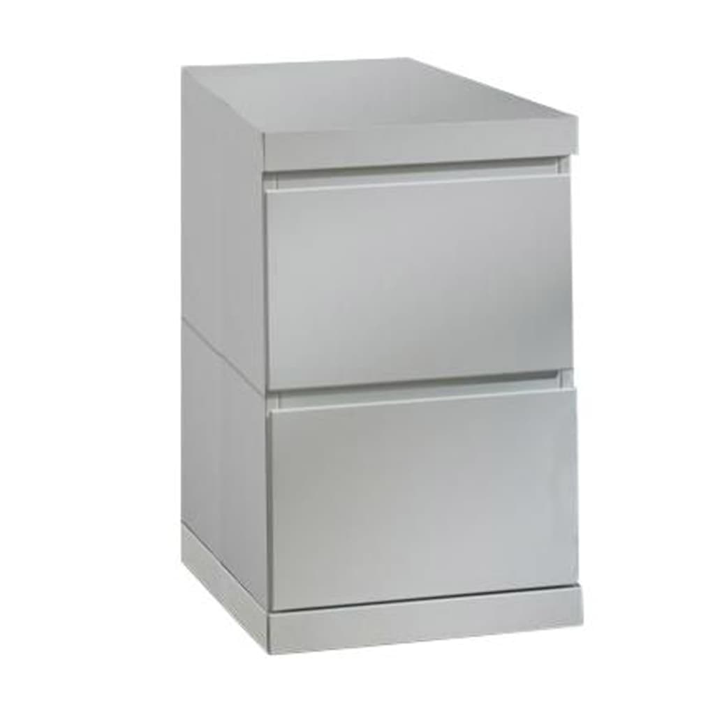 Desk Base Cabinet Lara 2 Drawers Wood White