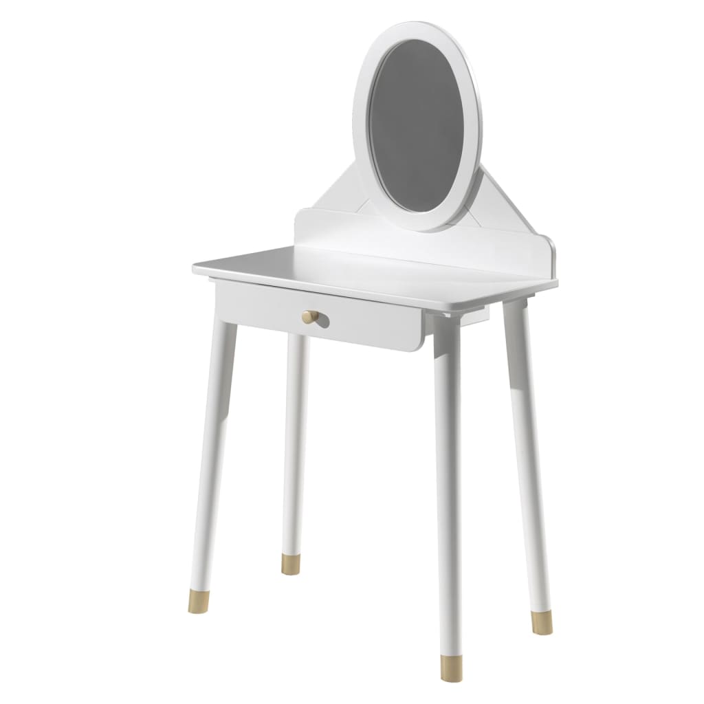 Children's Dressing Table Billy with Mirror Wood White