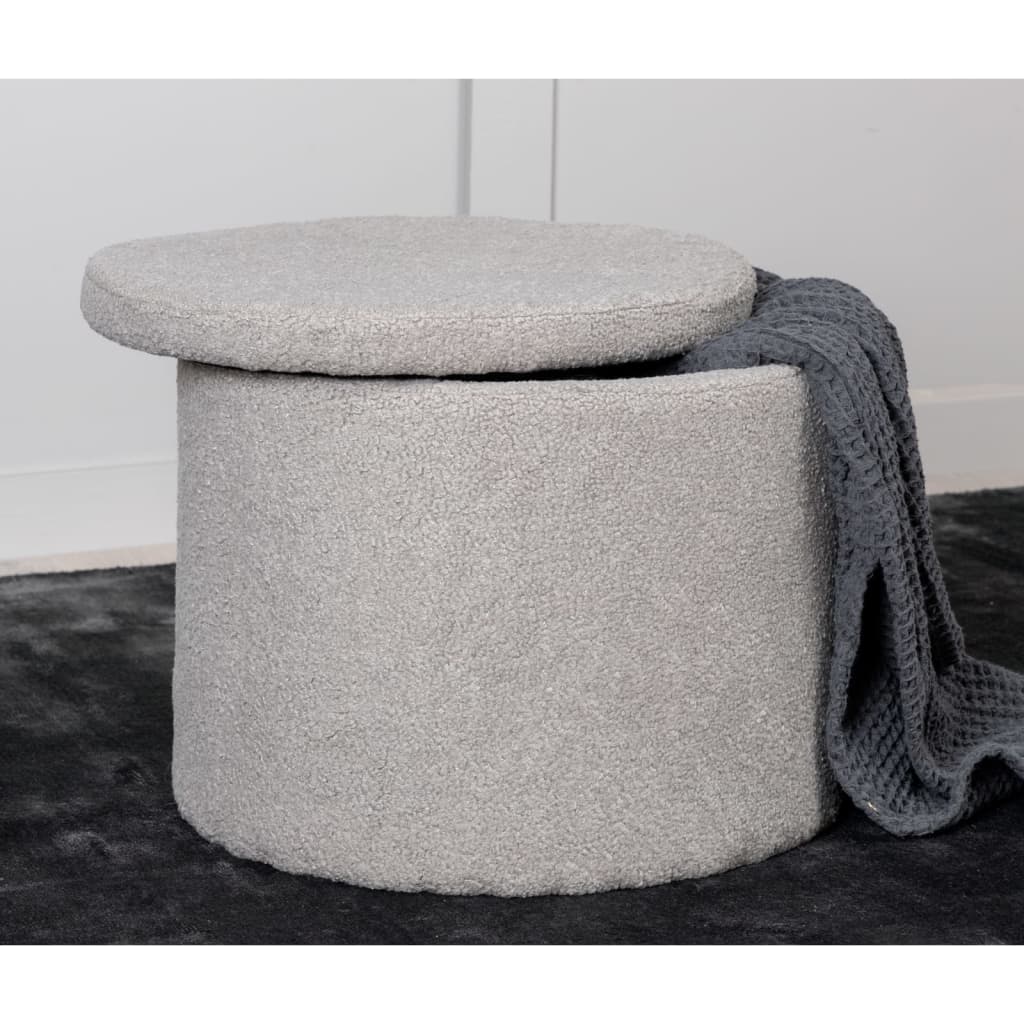 Hocker Dunken 51x51x43 cm Teddy Grau