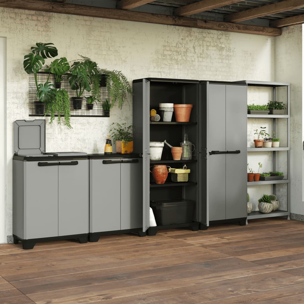 Lagerschrank Niedrig Planet Grau und Schwarz