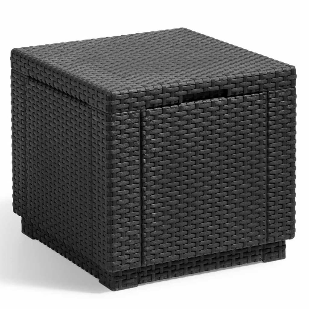 Hocker mit Stauraum Cube Graphitgrau 213816