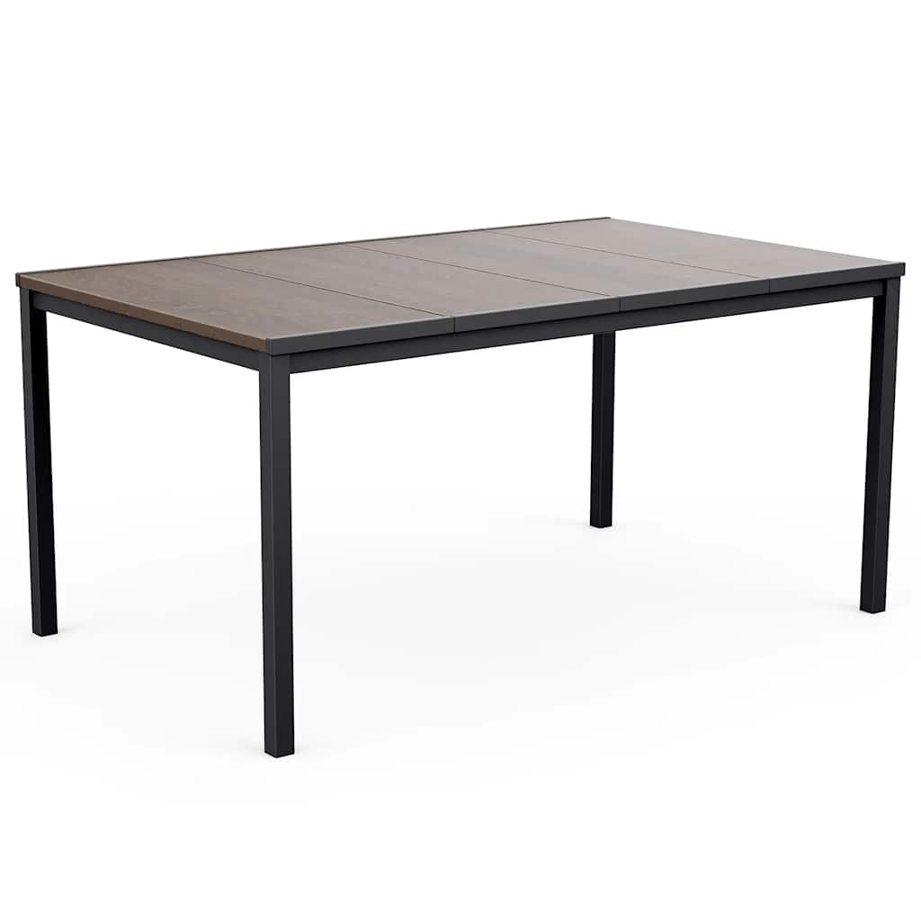 Signature Porto Tisch 160 cm Walnuss und Schwarz Stahl