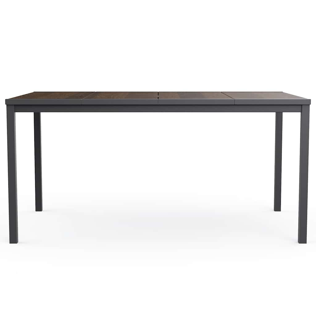 Signature Porto Tisch 160 cm Walnuss und Schwarz Stahl