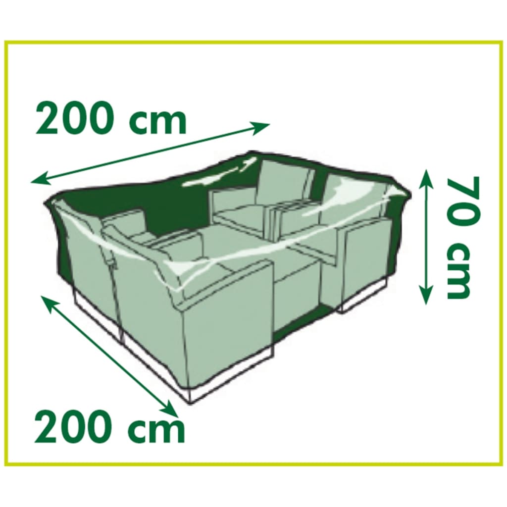 Gartenmöbelabdeckung für niedrigen Tisch Stühle 200x200x70 cm