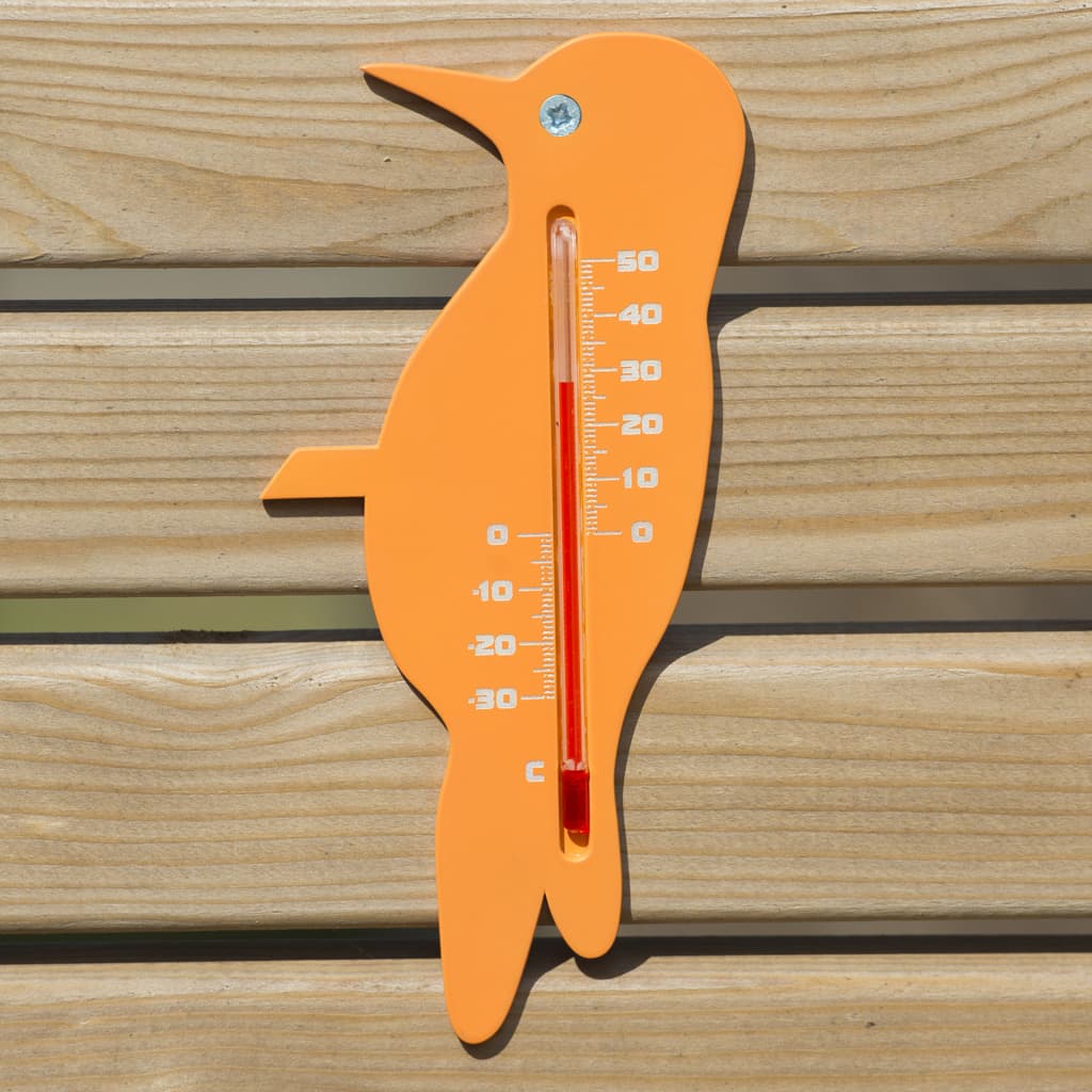 Garten Wandthermometer Vogelform Orange