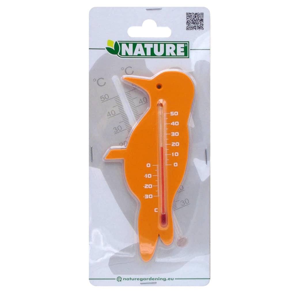 Garten Wandthermometer Vogelform Orange