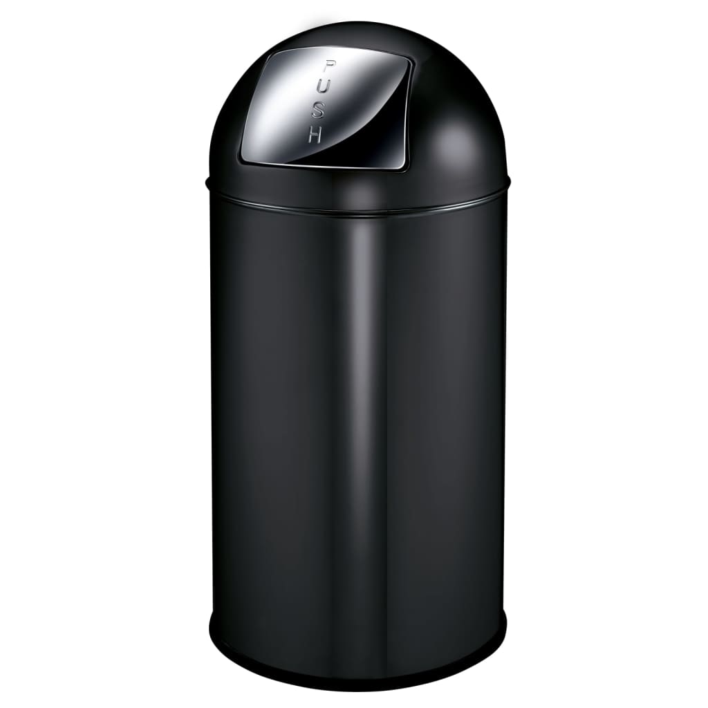 Trash can Pushcan 40 L Matt Black