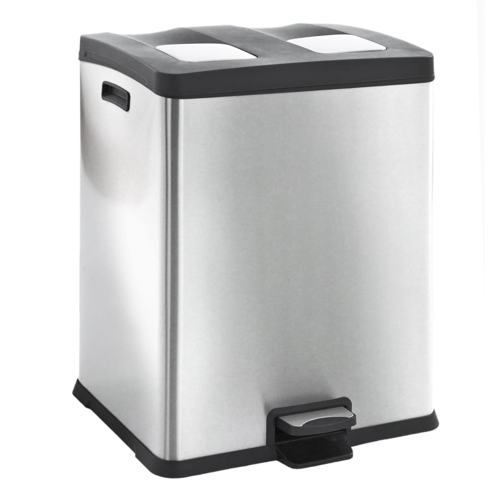 Pedal Bin Rejoice 2x30 L Matt Silver