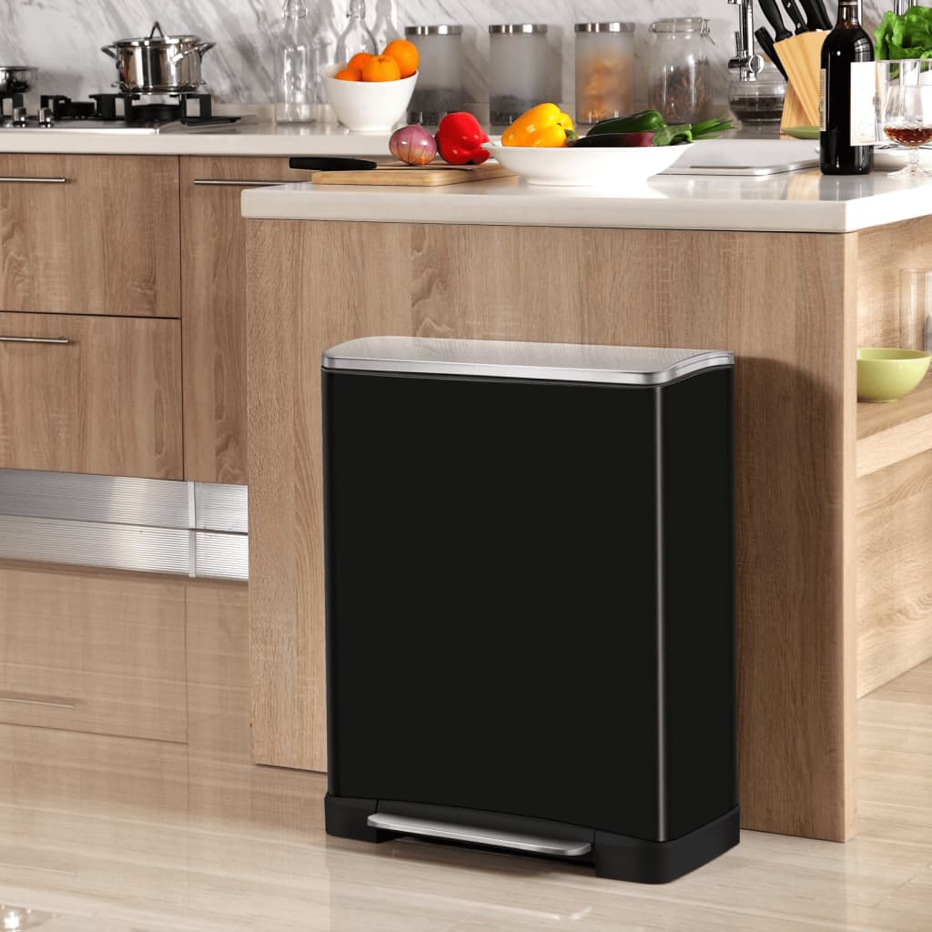 Pedal Bin E-Cube 50 L Matt Black