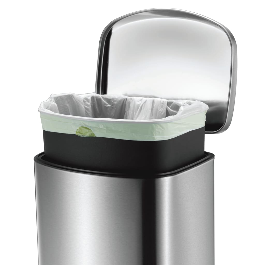 Pedal bin Della 35 L matt silver