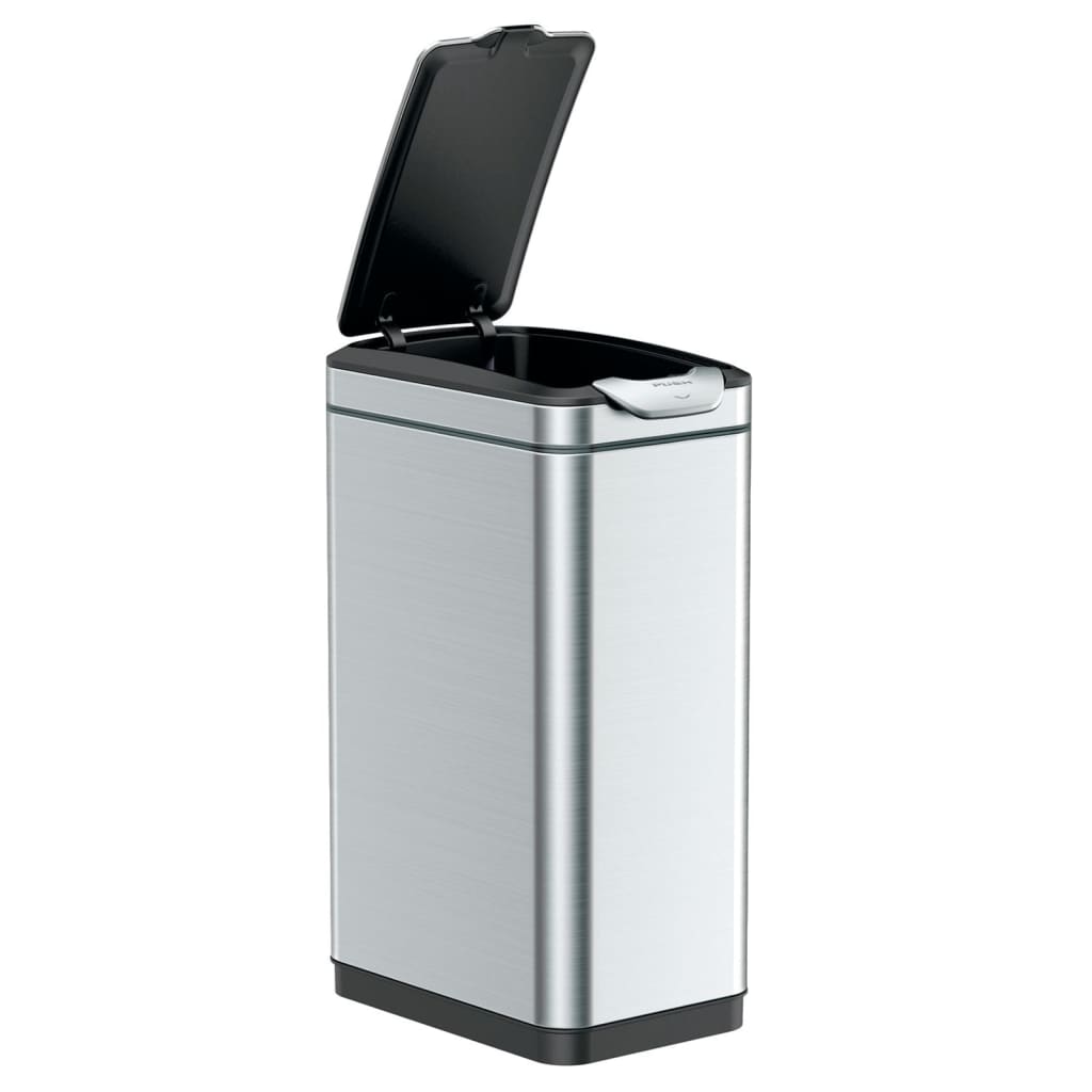 Trash can with touch lid Tina 30 L matt silver