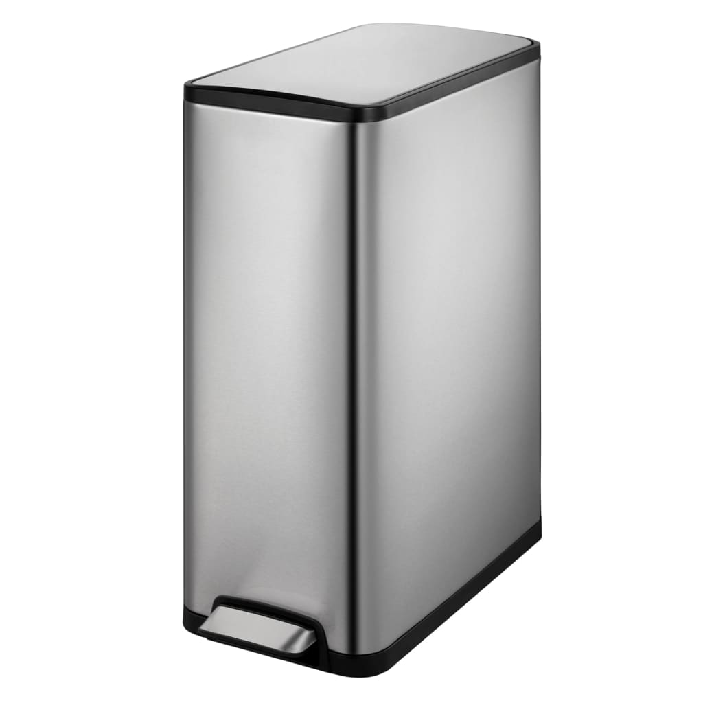 Pedal waste bin Ecoslim 2x20 L matt silver