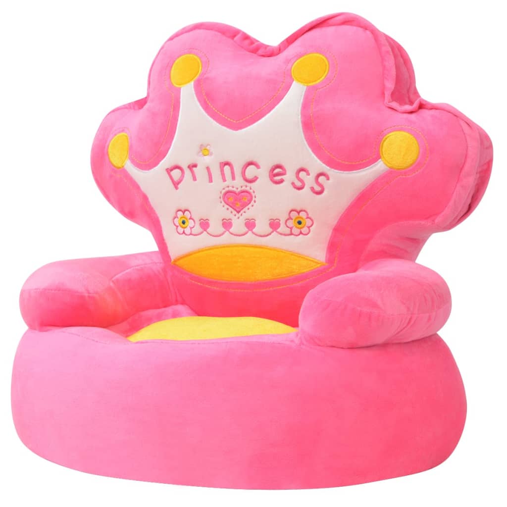 Plush Children's Armchair Princess Pink