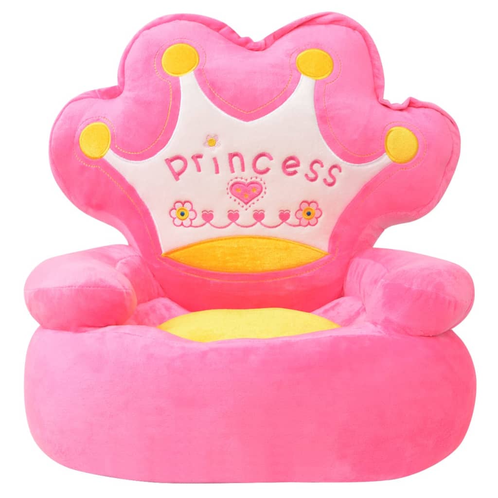 Plush Children's Armchair Princess Pink