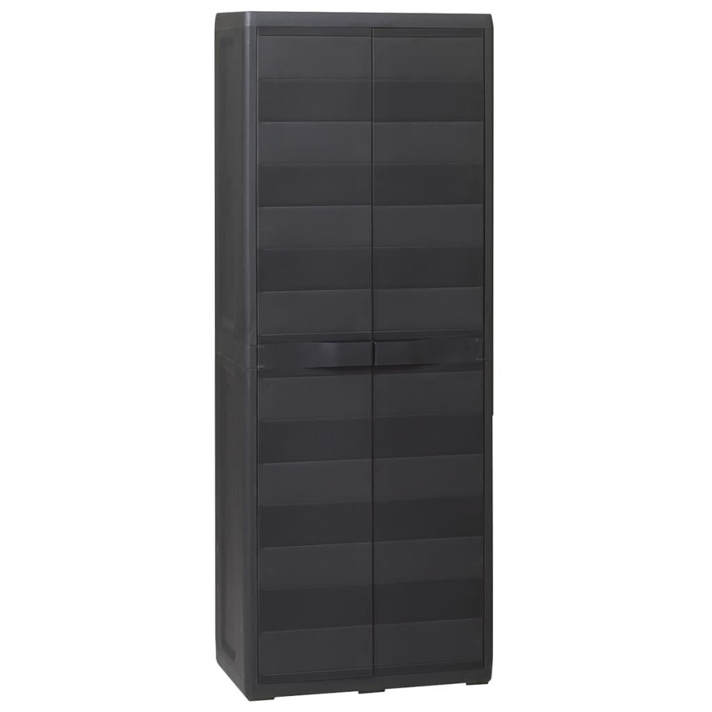 Garden Cabinet with 3 Shelves Black