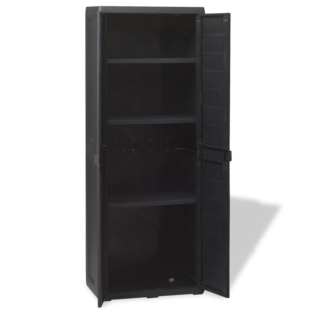 Garden Cabinet with 3 Shelves Black