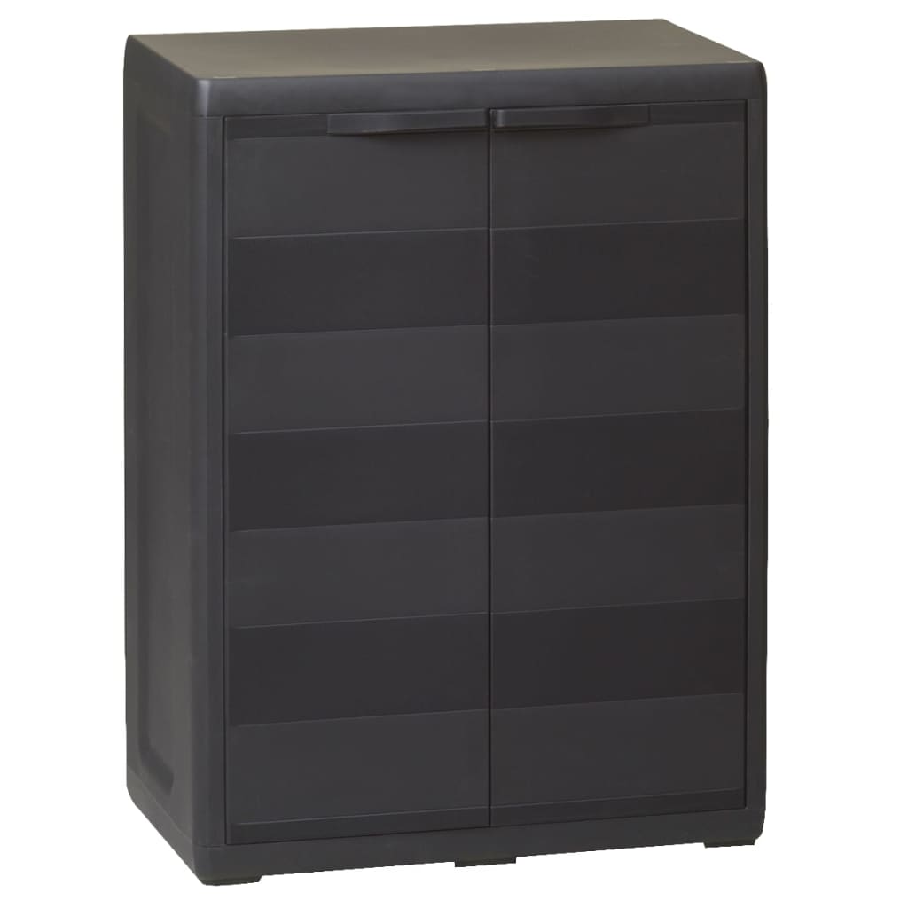 Gartenschrank mit 1 Boden Schwarz