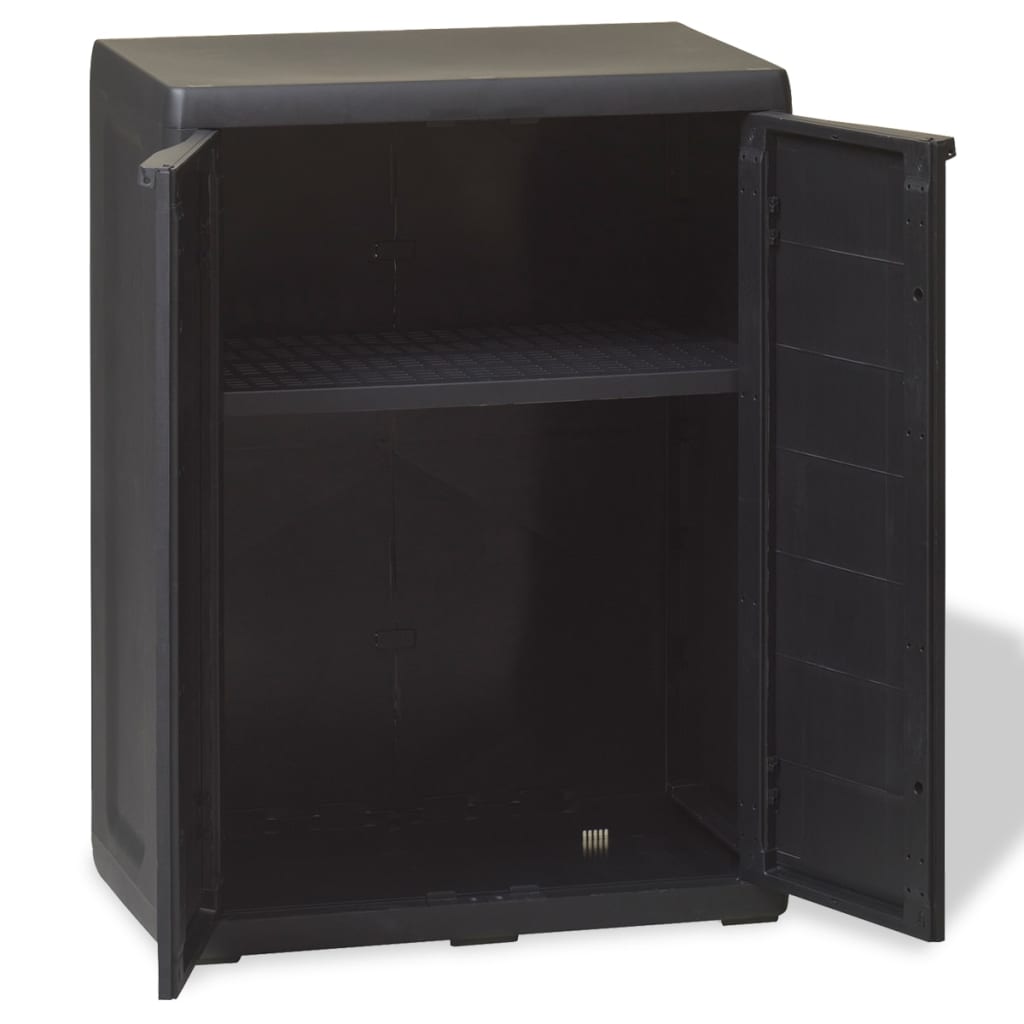 Garden Cabinet with 1 Shelf Black