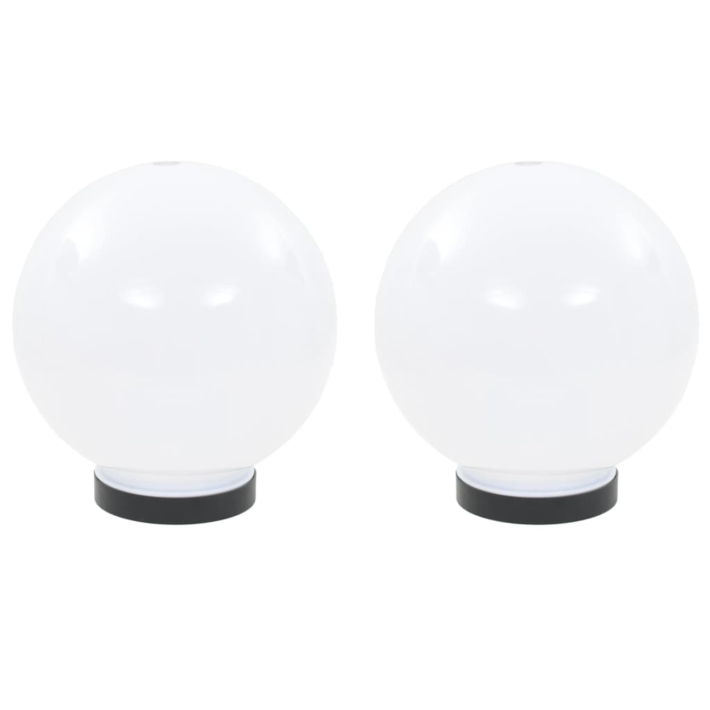 LED garden lights 2 pcs. Spherical 20 cm PMMA