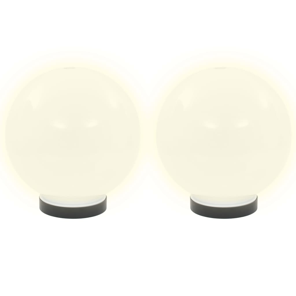 LED garden lights 2 pcs. Spherical 20 cm PMMA