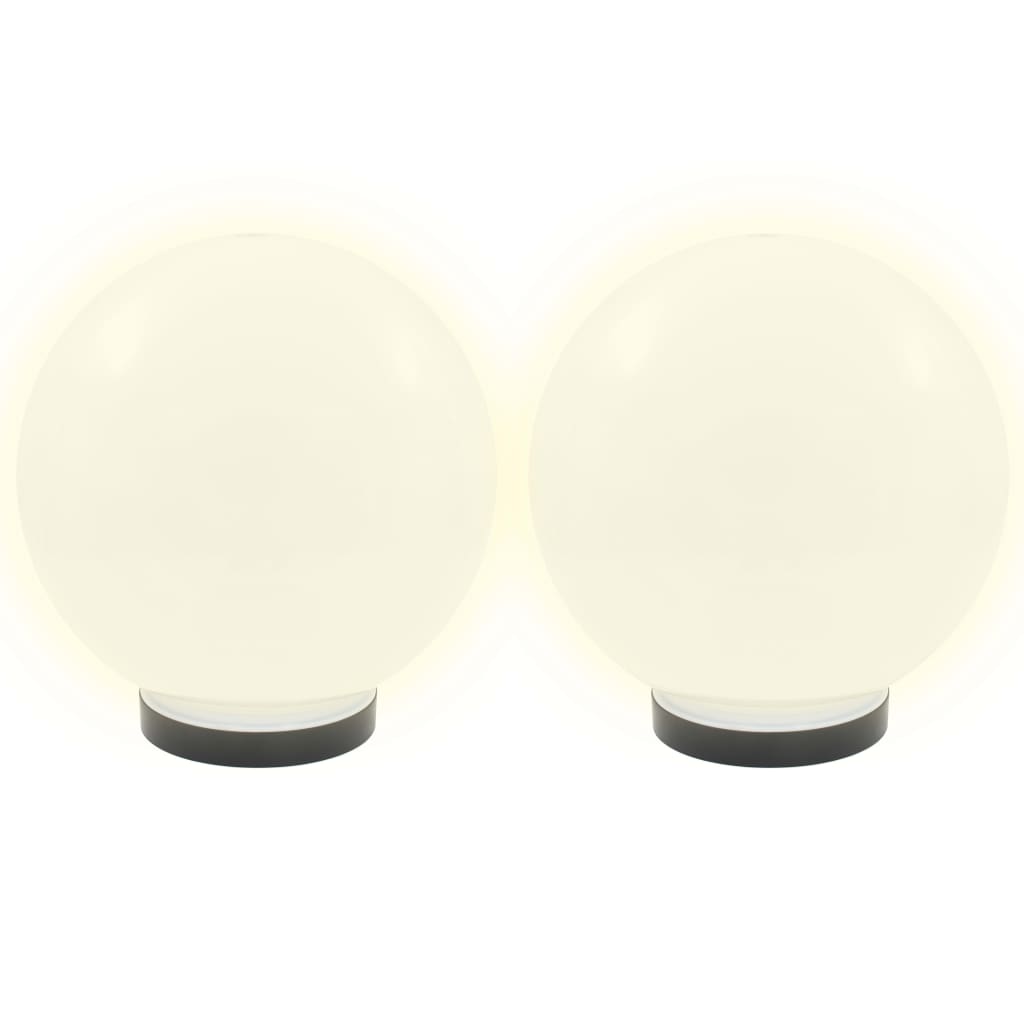 LED garden lights 2 pcs. Spherical 25 cm PMMA