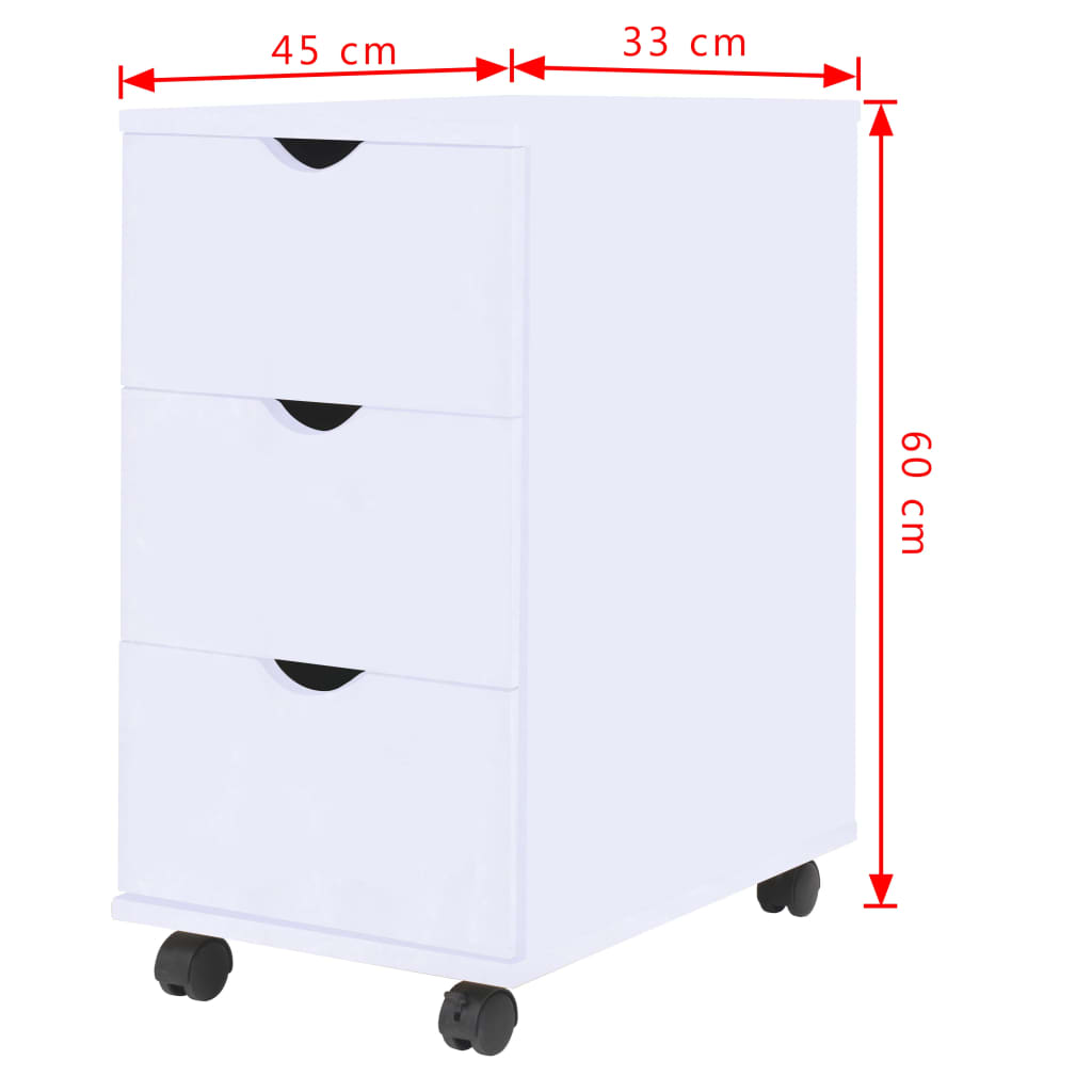 Schubladenelement 33×45×60 cm Weiß