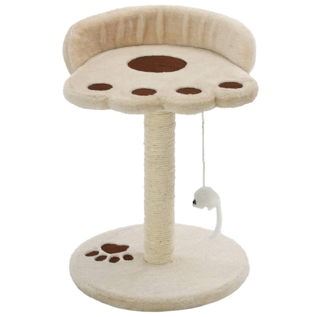 Katzen-Kratzbaum Sisal 40 cm Beige und Braun