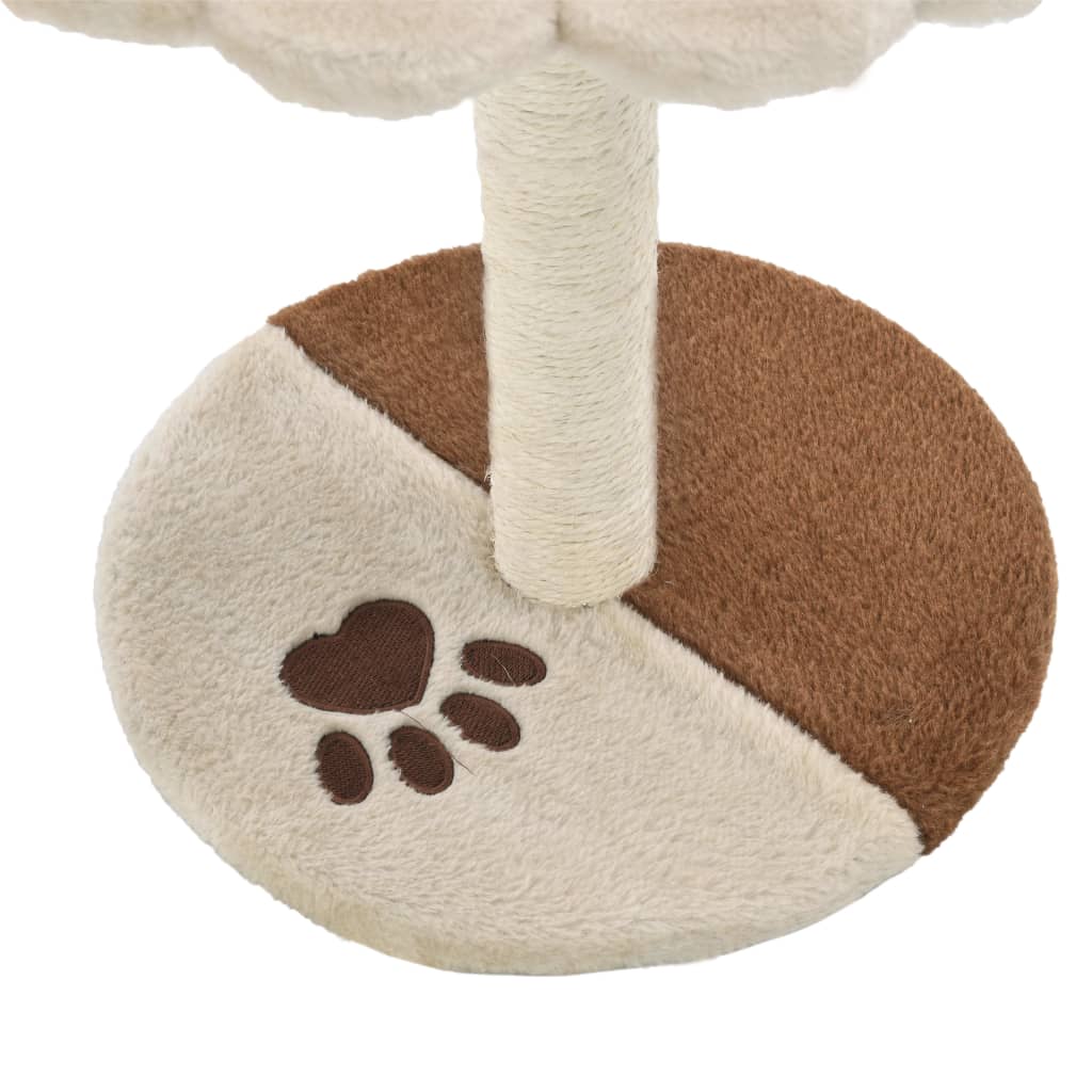 Katzen-Kratzbaum Sisal 40 cm Beige und Braun