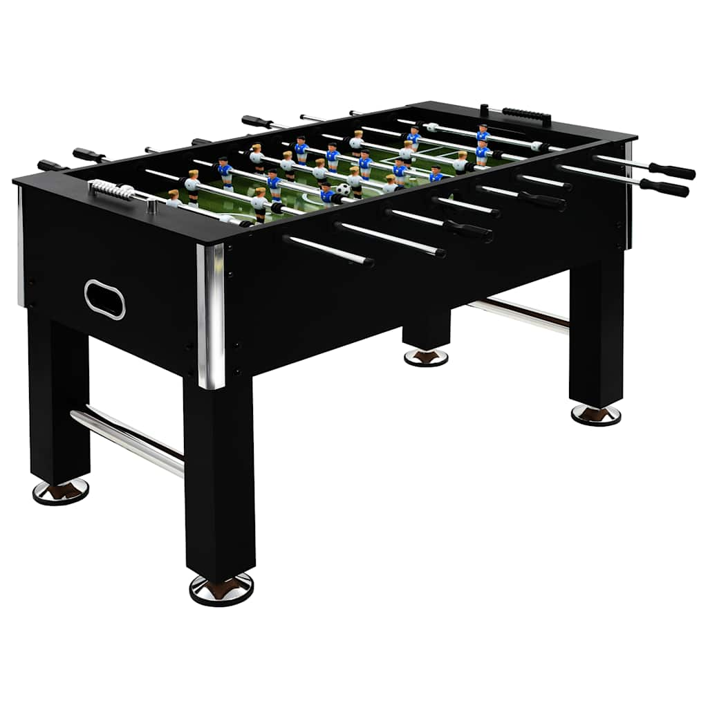 Football table steel 60 kg 140 x 74.5 x 87.5 cm black