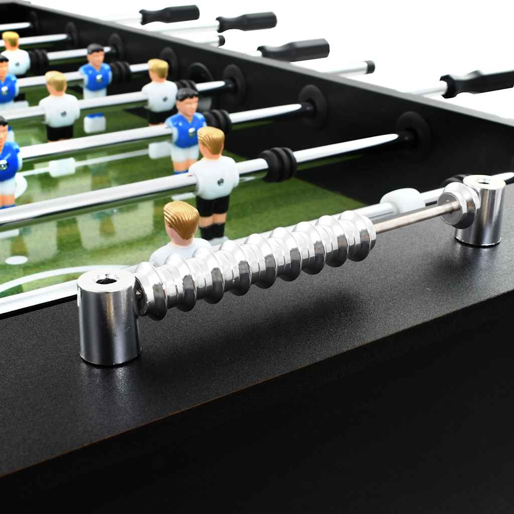 Football table steel 60 kg 140 x 74.5 x 87.5 cm black