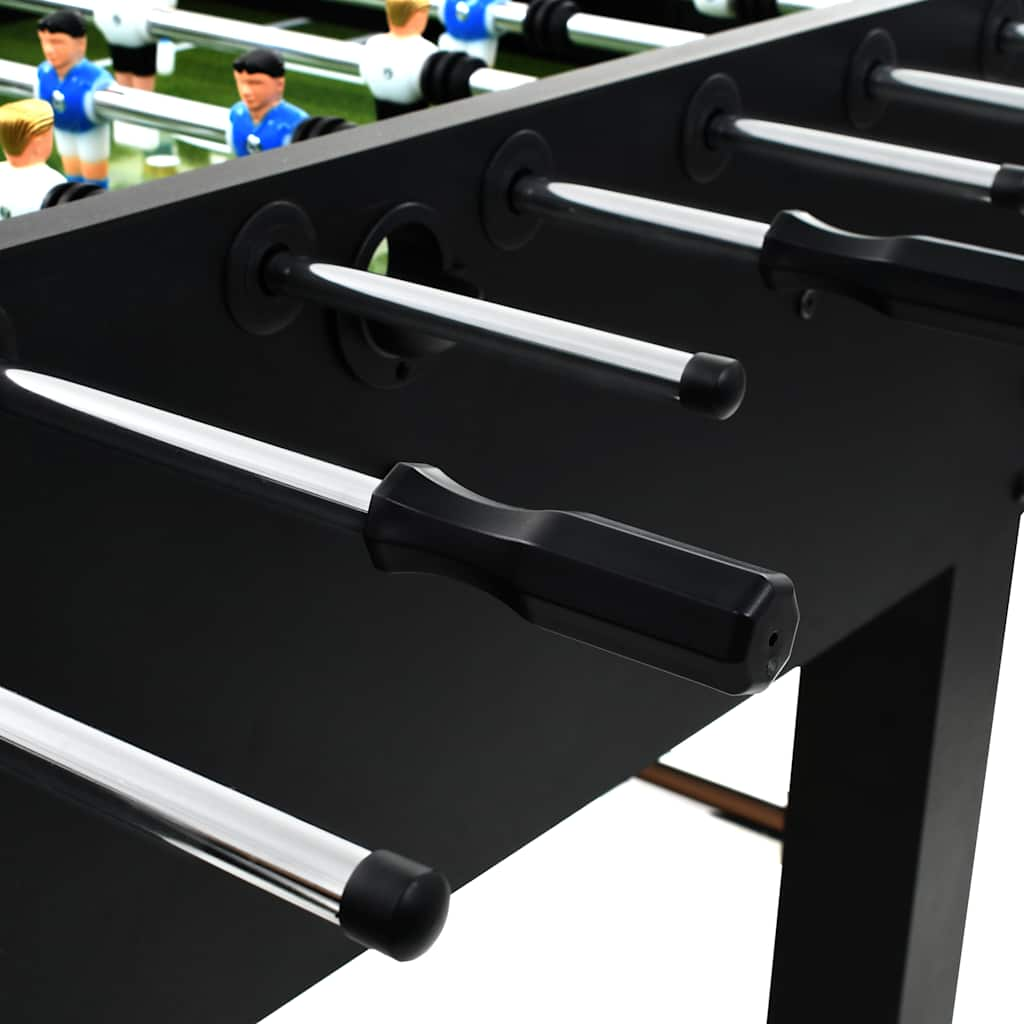 Football table steel 60 kg 140 x 74.5 x 87.5 cm black