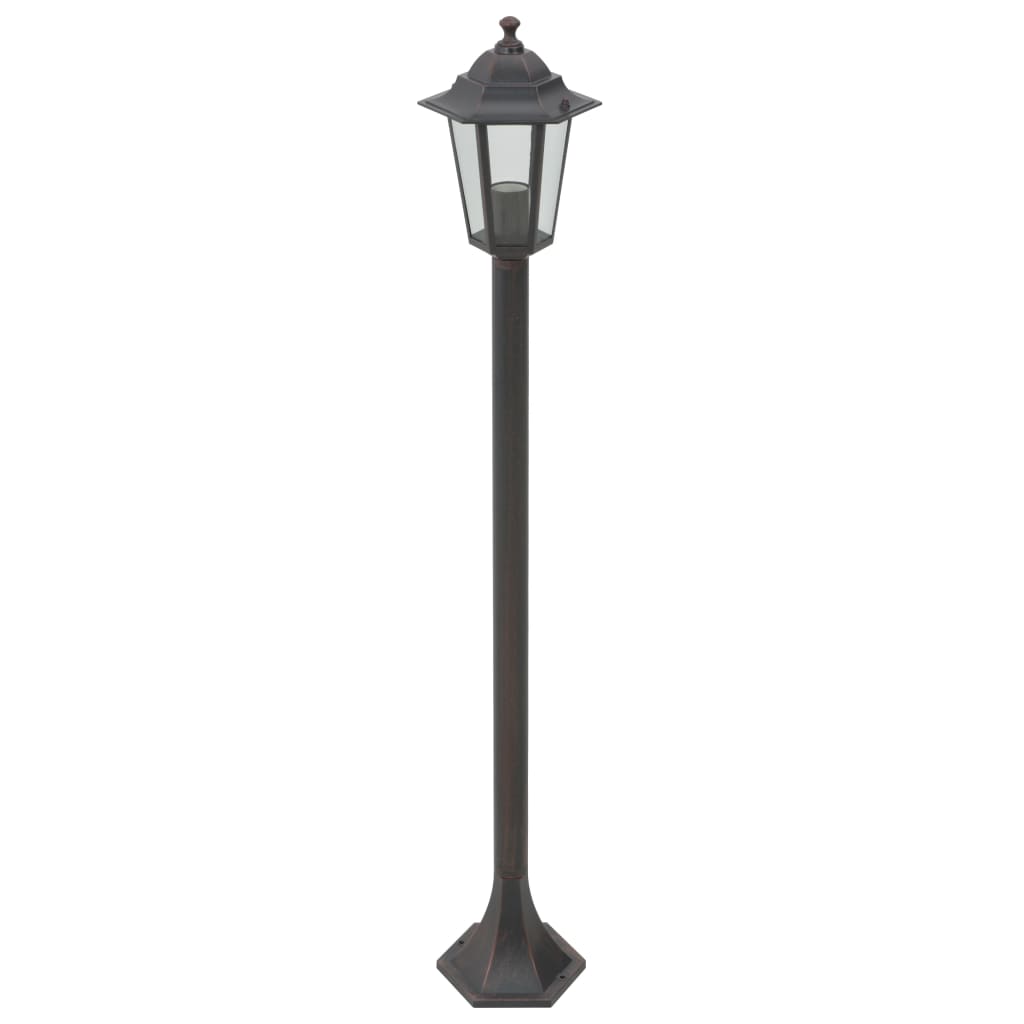 Garden Bollard Light 6 pcs. E27 110 cm Aluminium Bronze