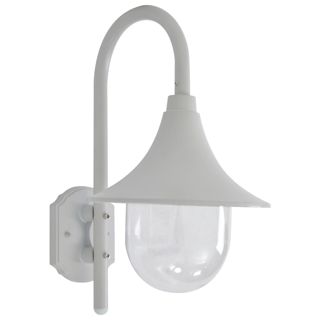 Garden Wall Light E27 42 cm Aluminium White