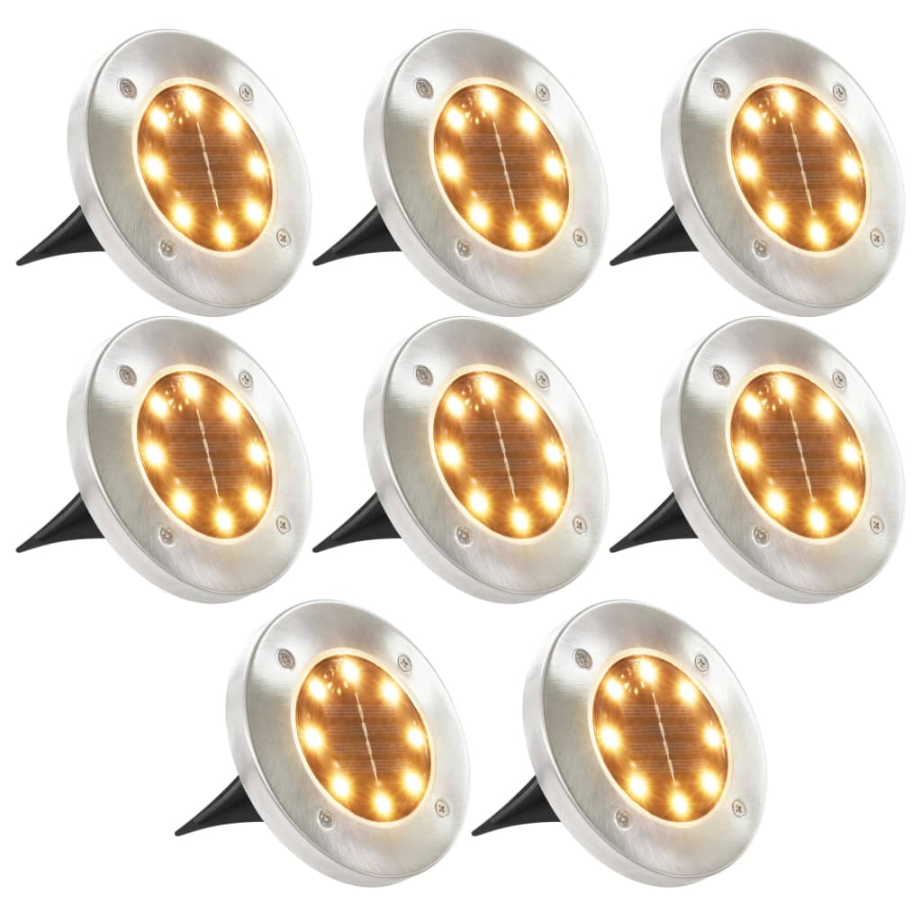 Solar floor lights 8 pcs. LED warm white