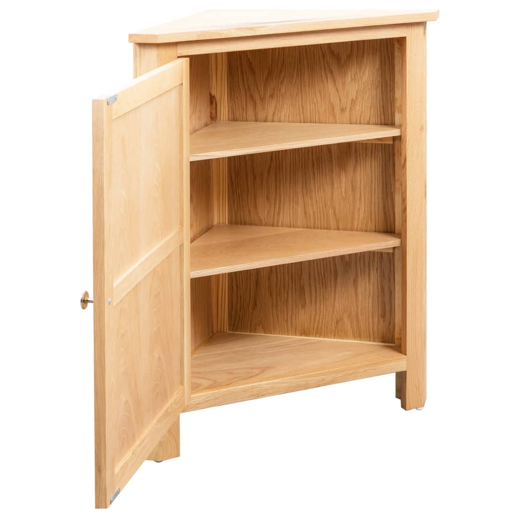 Eckschrank 59x45x80 cm Massivholz Eiche