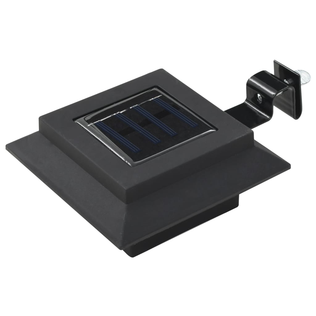 Outdoor Solar Lights 6 Pieces LED Square 12 cm Black