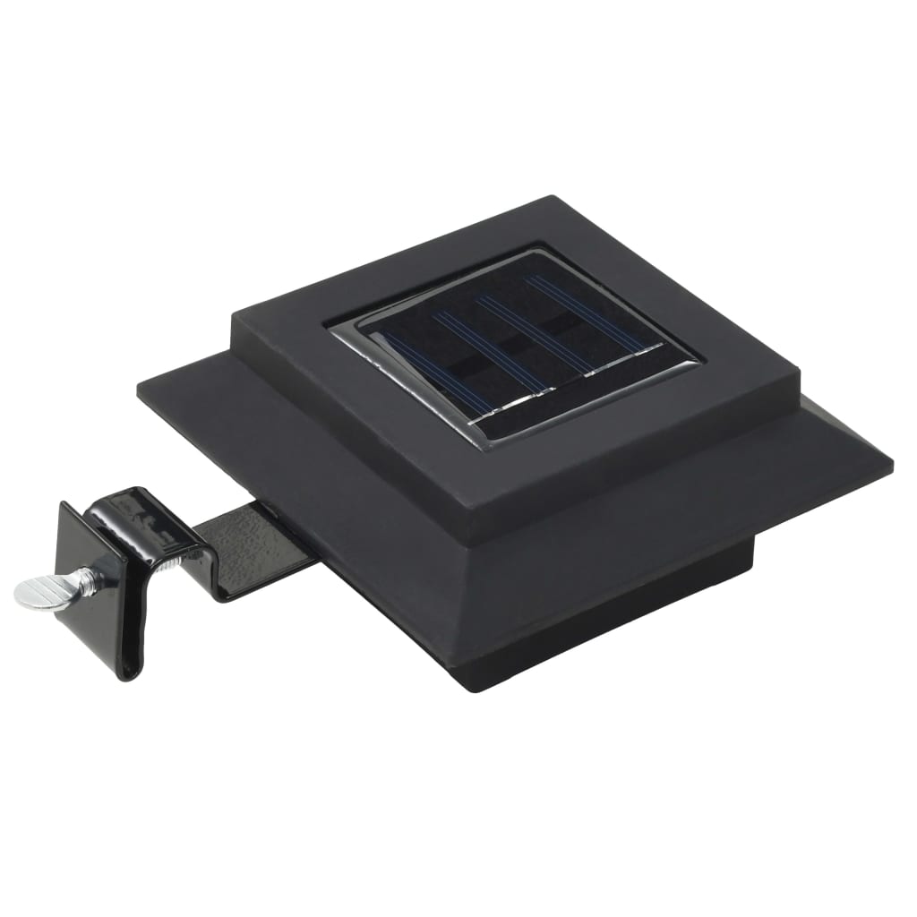 Outdoor Solarleuchten 6 Stück LED Quadratisch 12 cm Schwarz