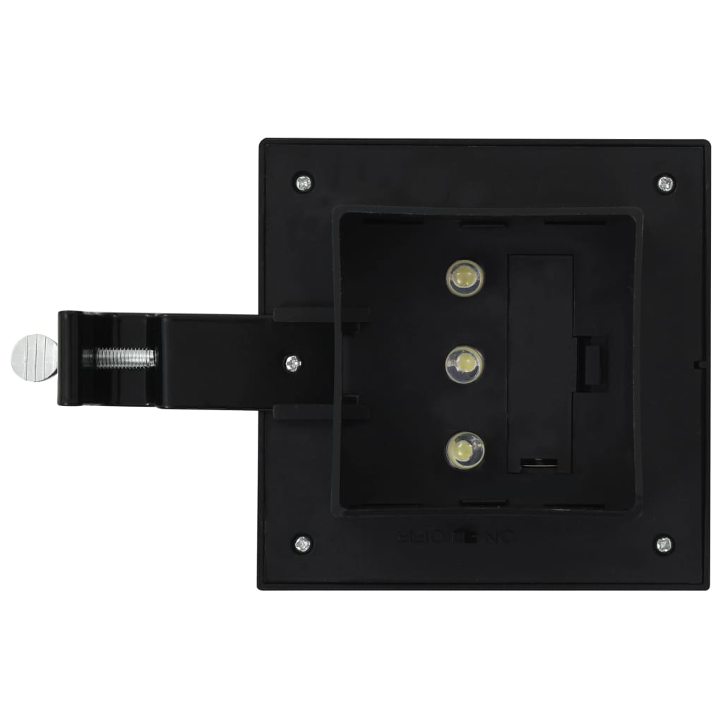 Outdoor Solar Lights 6 Pieces LED Square 12 cm Black