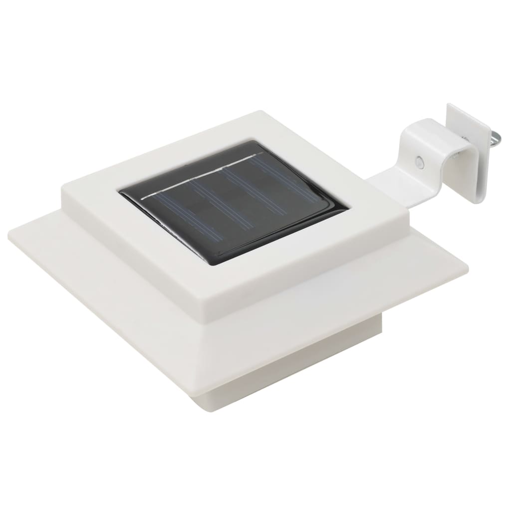 Outdoor Solar Lights 6 Pieces LED Square 12 cm White