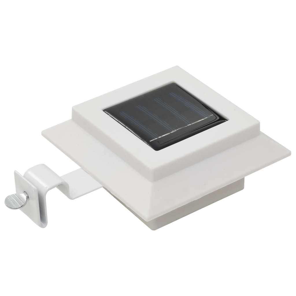 Outdoor Solar Lights 6 Pieces LED Square 12 cm White