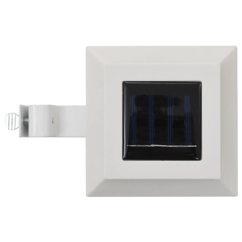 Outdoor Solar Lights 6 Pieces LED Square 12 cm White