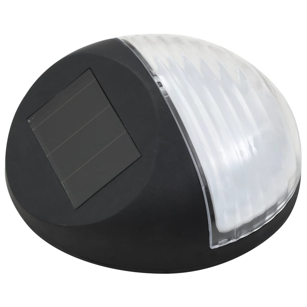 Outdoor Solar Wall Lights LED 12 Pcs. Round Black