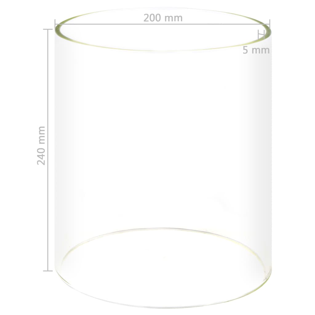 Glass cylinder for sausage warmer 200x240 mm