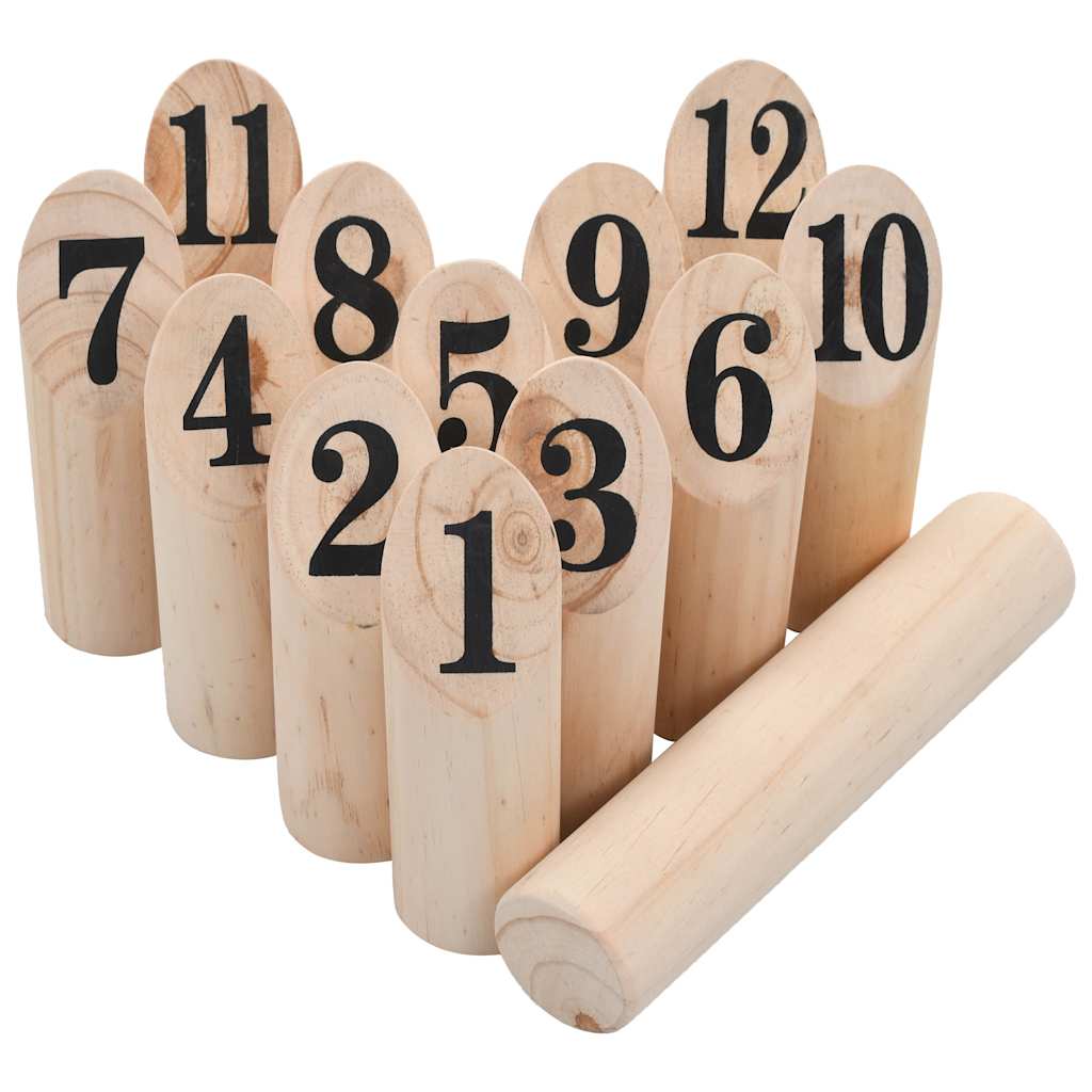 Kubb game set wood