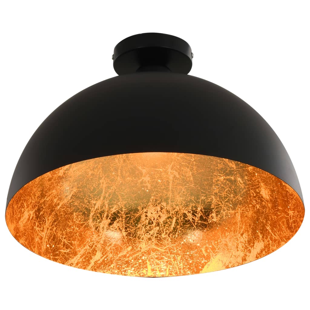 Ceiling Lights 2 pcs. Black and Gold Hemispherical E27