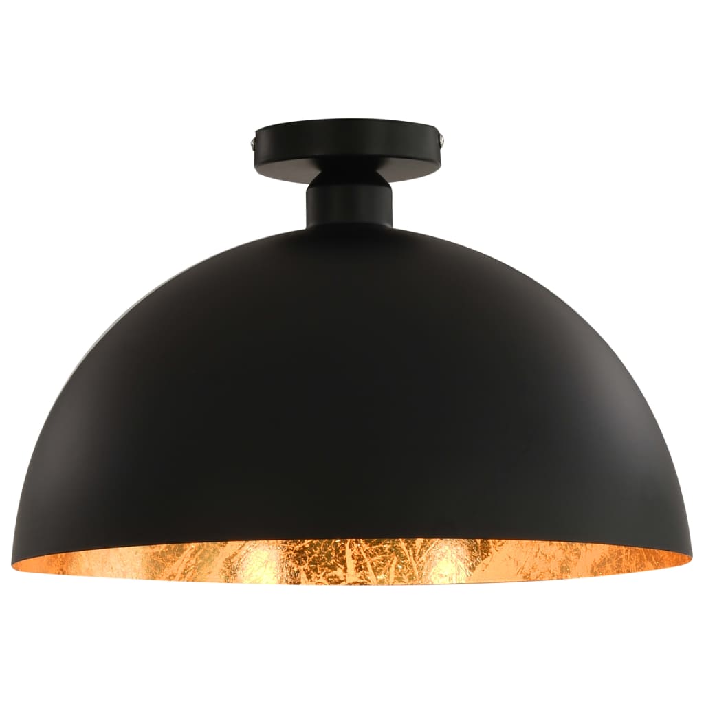 Ceiling Lights 2 pcs. Black and Gold Hemispherical E27