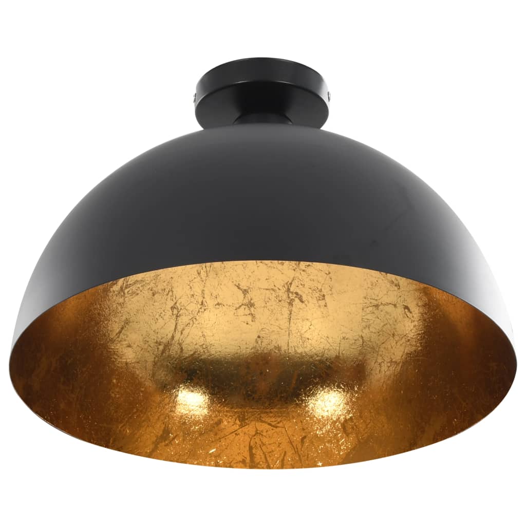 Ceiling Lights 2 pcs. Black and Gold Hemispherical E27